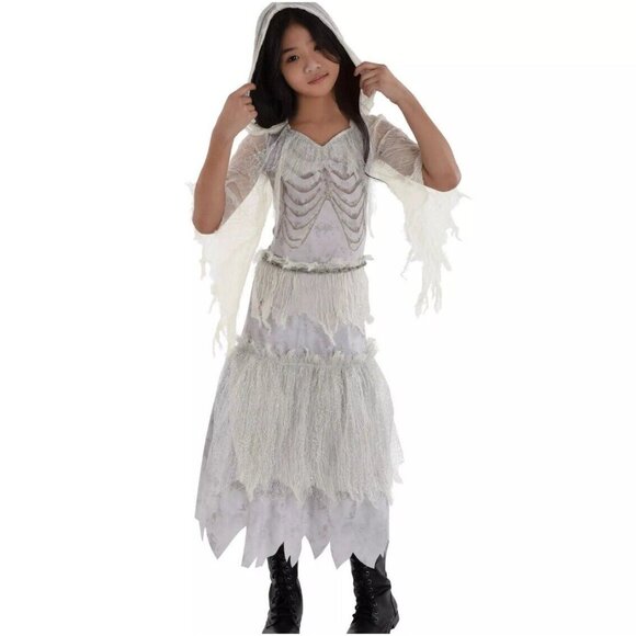 Ghost Girl Spirit Skeleton Child XL Costume Suit Yourself Fancy Dress Up Hallowe